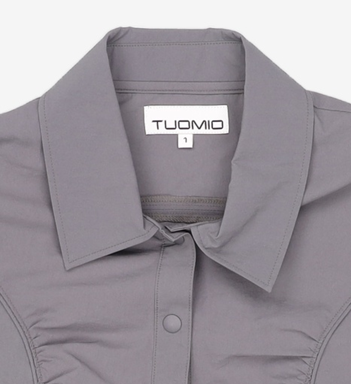 뚜오미오(TUOMIO) SHIRRED SLIM FIT SHIRT S