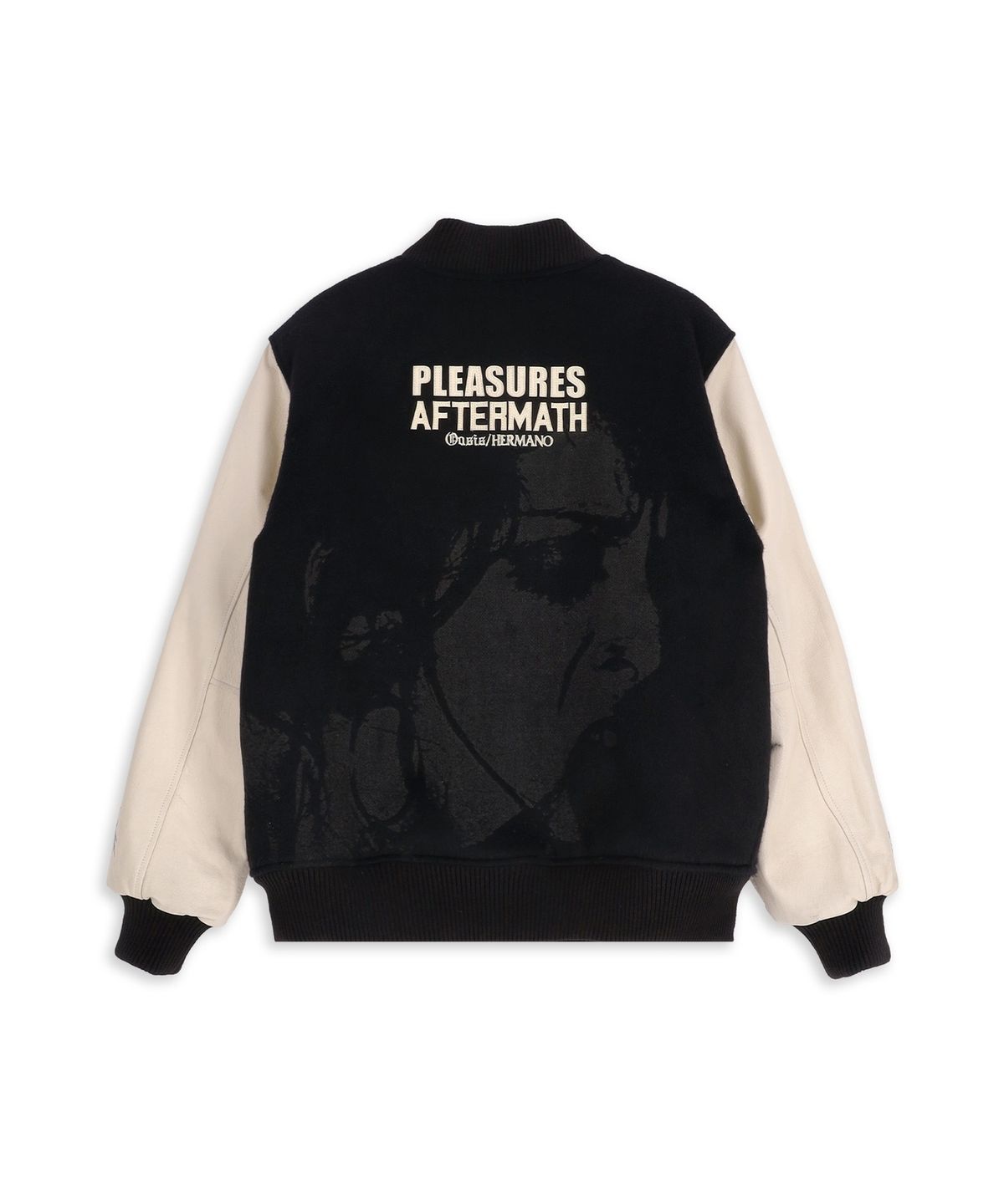 애프터매스(AFTERMATH) ATM X PLEASURES YELL VARSITY JACKET
