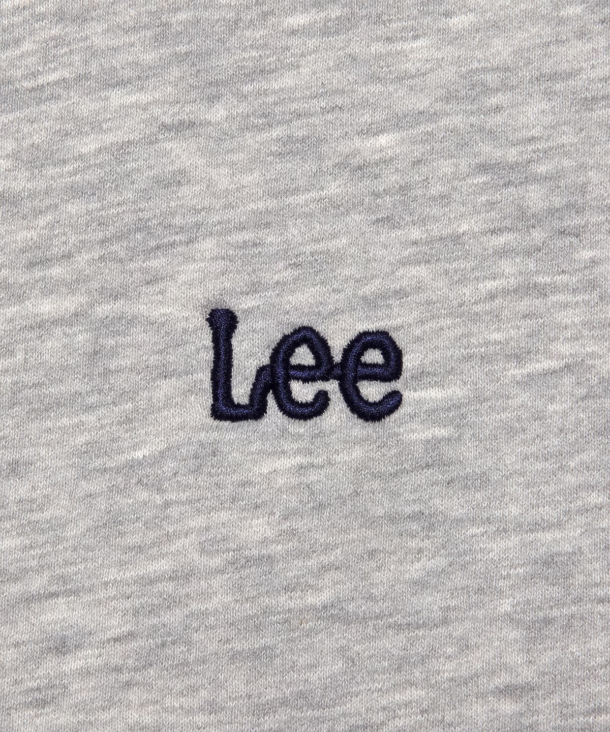 리(LEE) 스몰 트위치 로고 기모 후드 집업 그레이