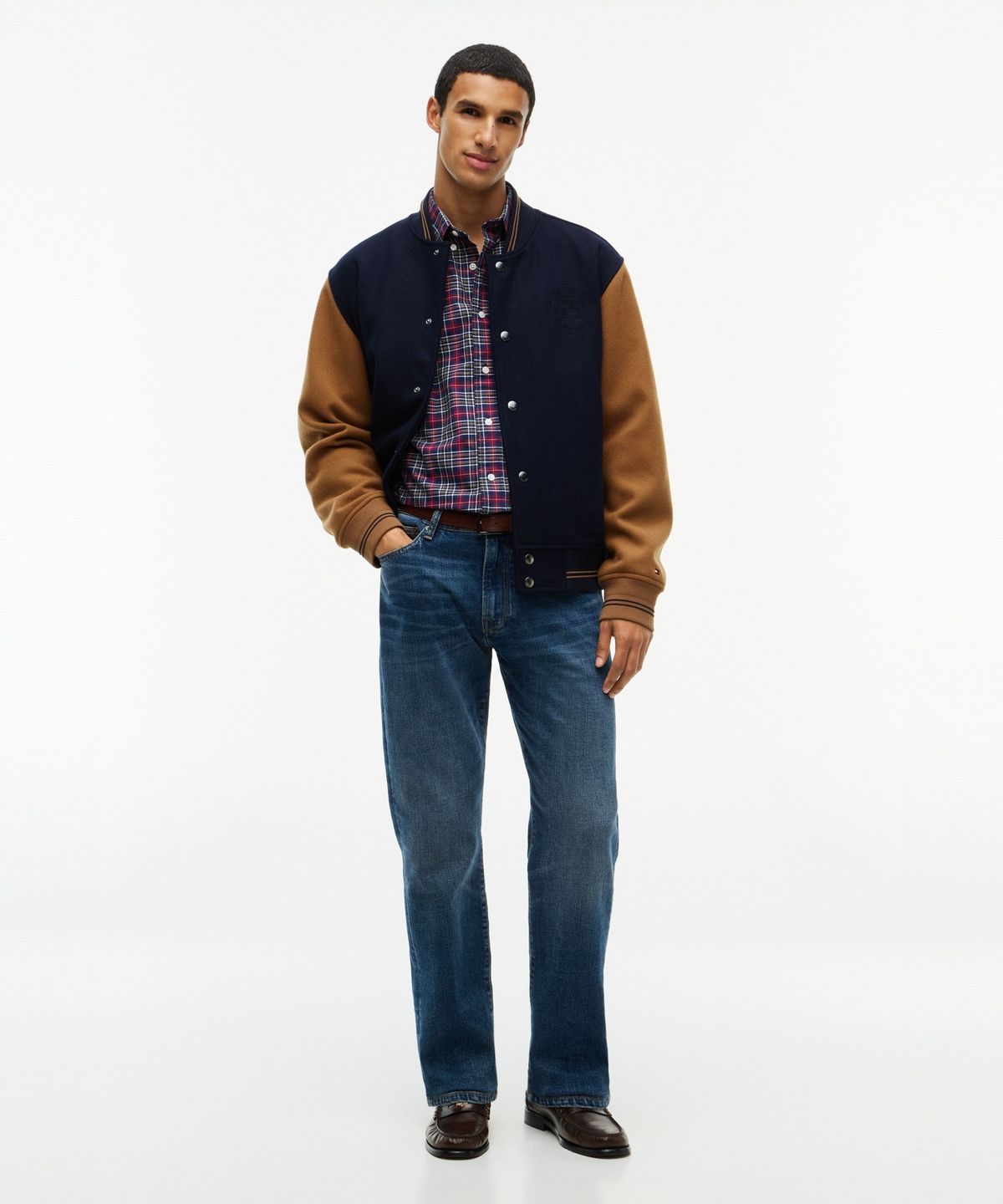 타미힐피거(TOMMY HILFIGER) [Relax fit] 옥스포드 타탄 체크 셔츠 (T12G7WSH150MT10MS)