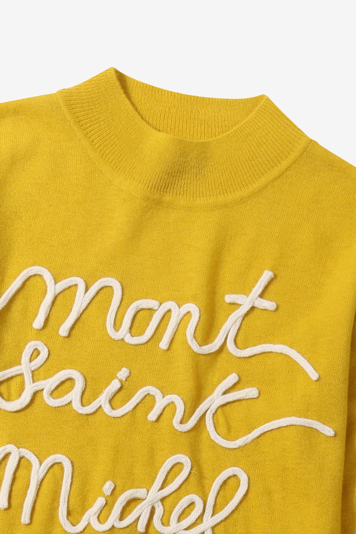 르몽생미셸(LE MONT ST MICHEL) Embroidery sweater_Yellow