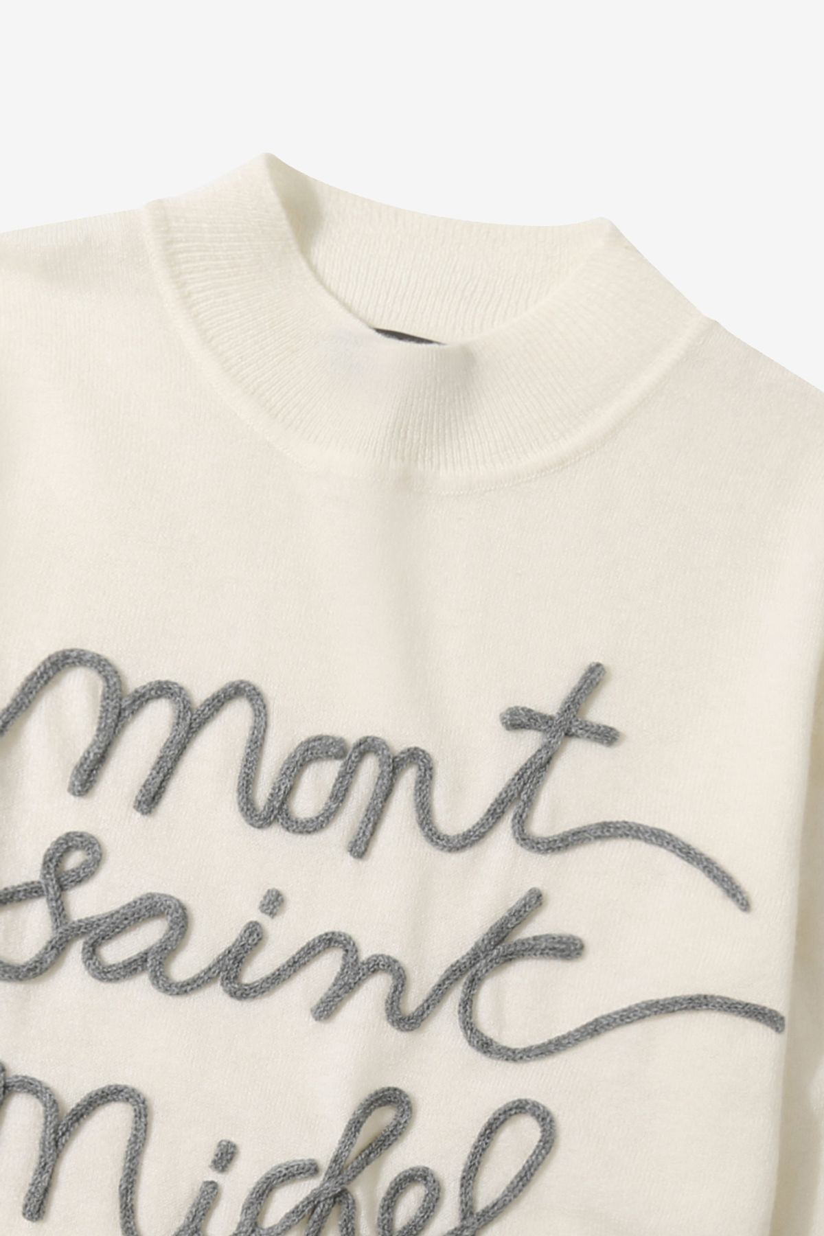 르몽생미셸(LE MONT ST MICHEL) Embroidery sweater_White