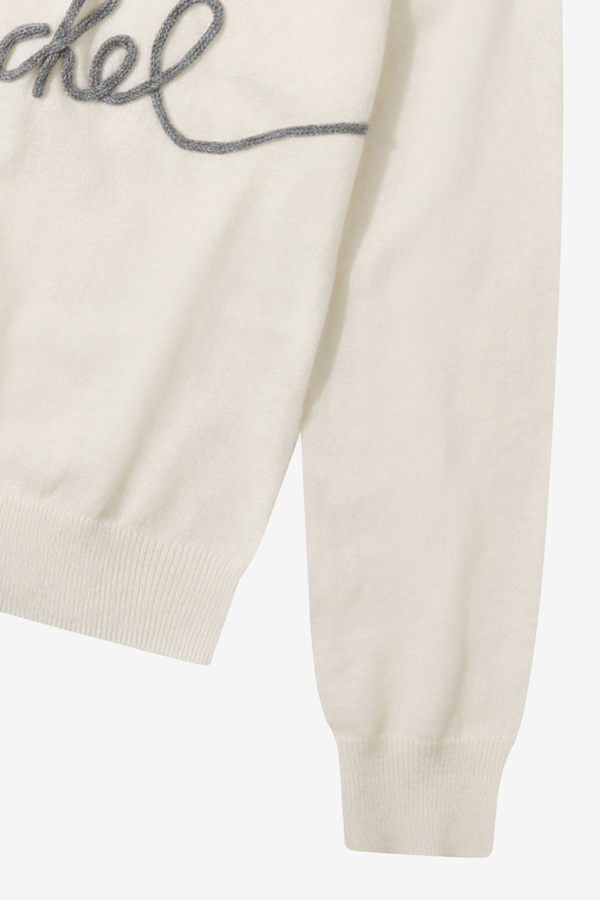 르몽생미셸(LE MONT ST MICHEL) Embroidery sweater_White