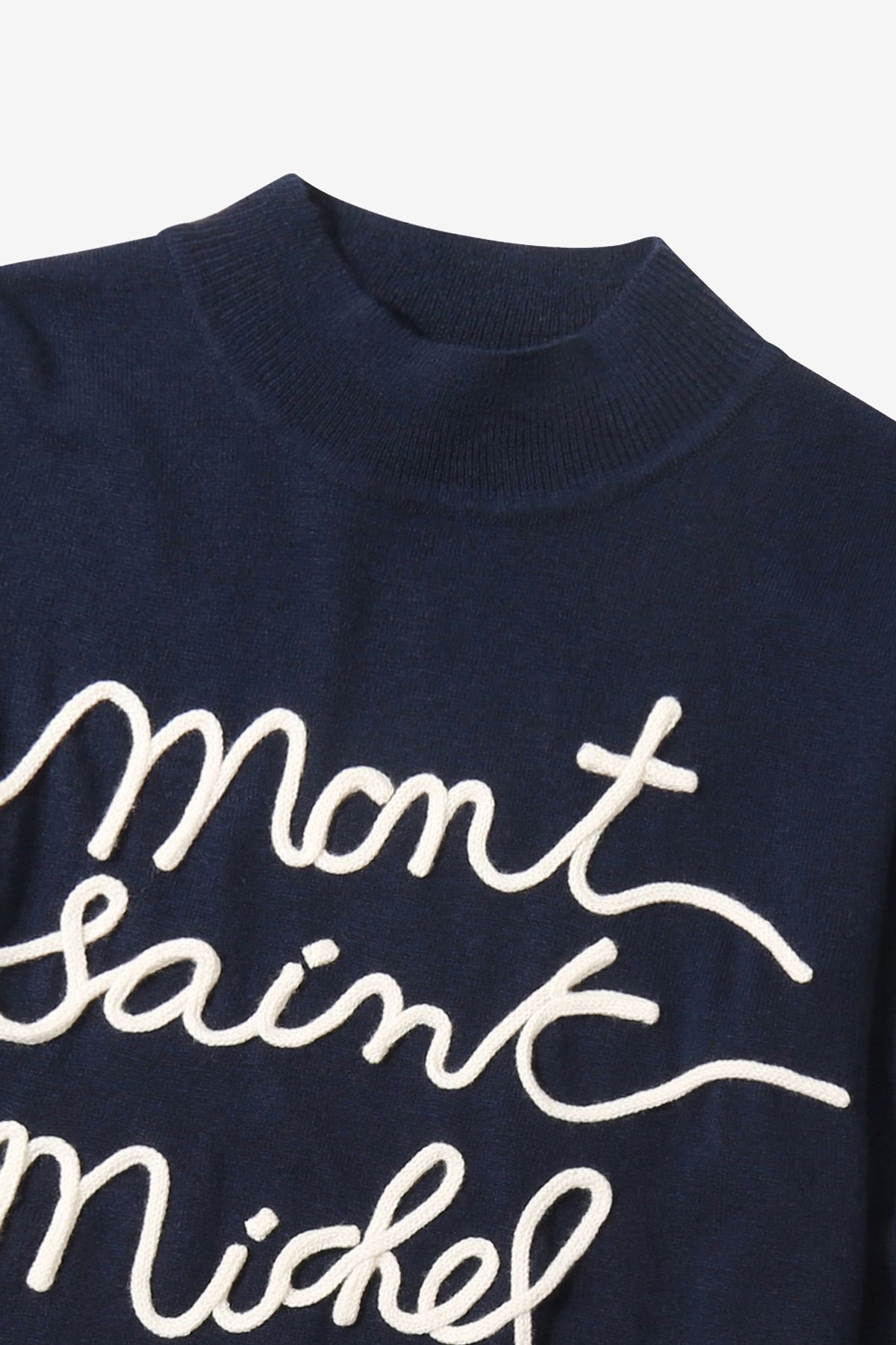 르몽생미셸(LE MONT ST MICHEL) Embroidery sweater_Navy