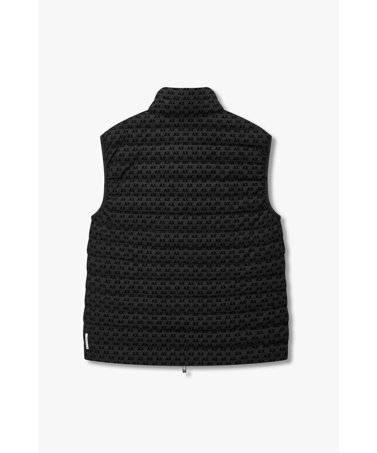 아르마니 익스체인지(ARMANI EXCHANGE) 남성 올오버 로고 패턴 다운 베스트 _블랙_A416310021