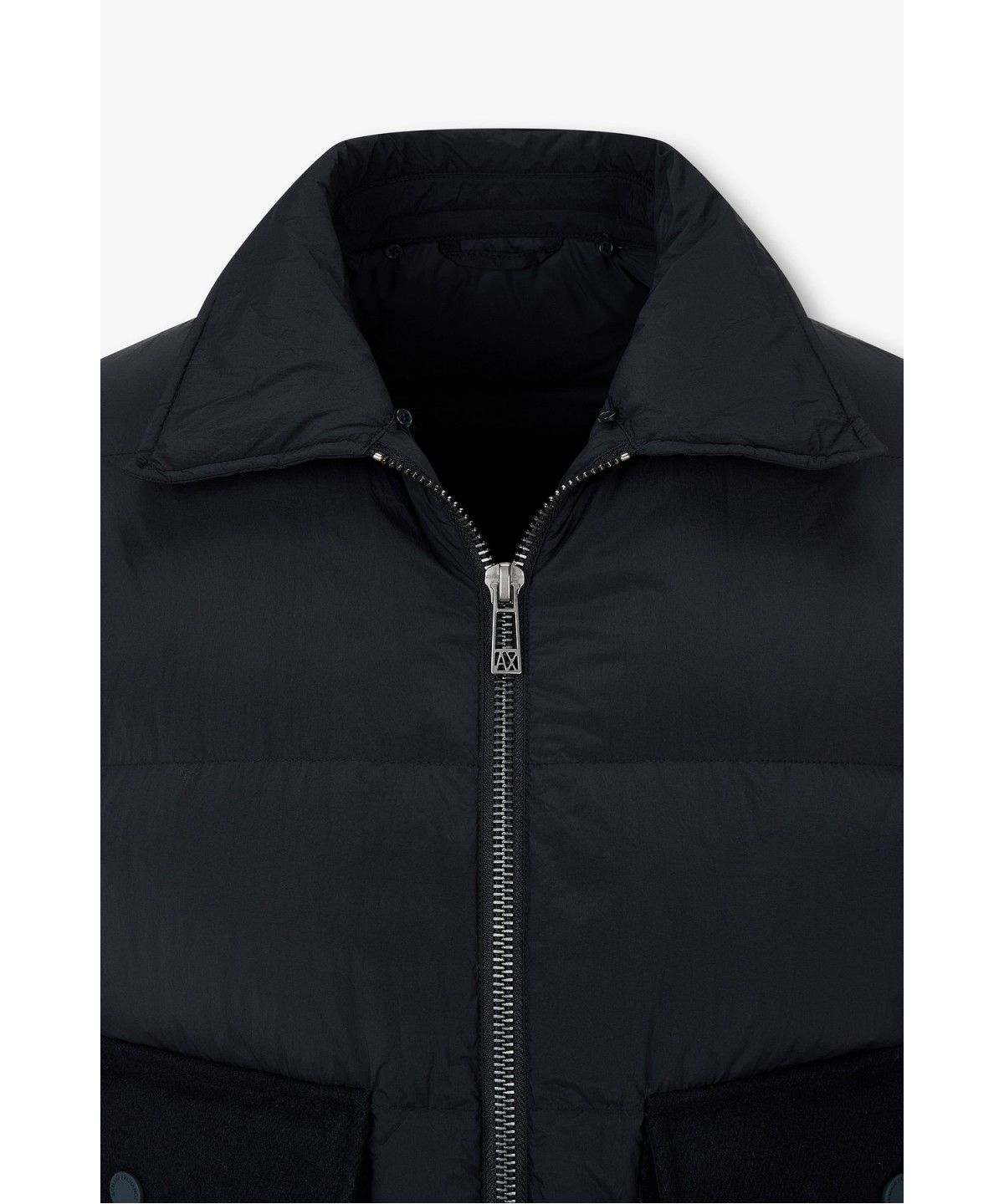 아르마니 익스체인지(ARMANI EXCHANGE) 남성 디태처블 플리스 카라 다운 자켓 _다크 네이비_A416310008