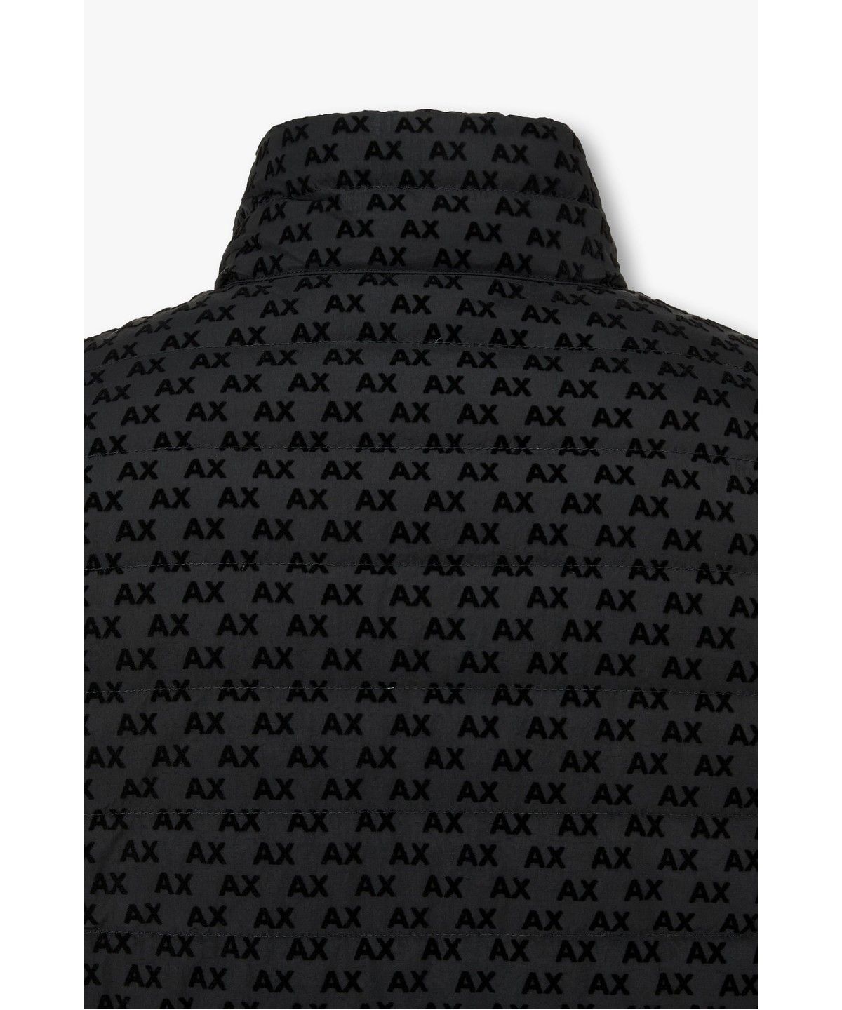 아르마니 익스체인지(ARMANI EXCHANGE) 남성 플록 로고 하이넥 다운 자켓 _블랙_A416310003