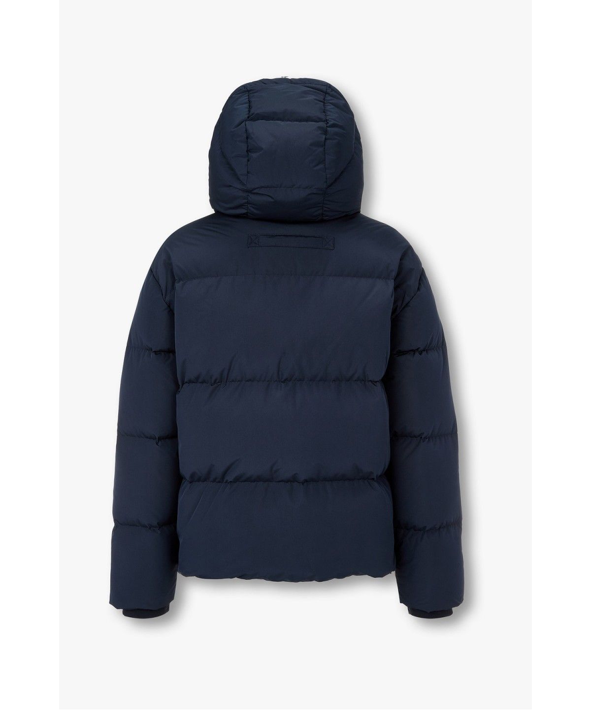 아르마니 익스체인지(ARMANI EXCHANGE) 남성 로고 패치 후디드 다운 자켓 _네이비_A416310006