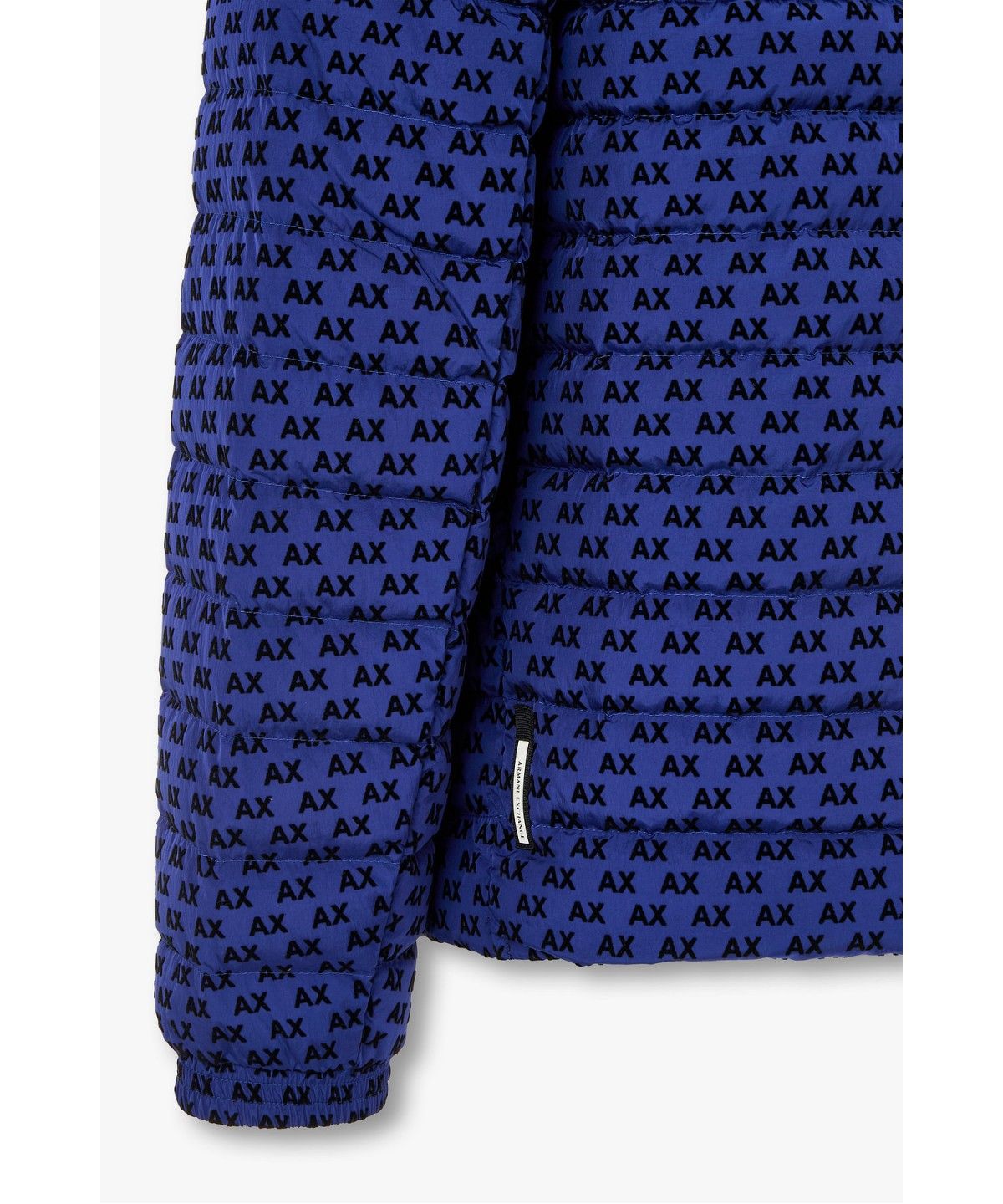 아르마니 익스체인지(ARMANI EXCHANGE) 남성 플록 로고 하이넥 다운 자켓 _블루_A416310004