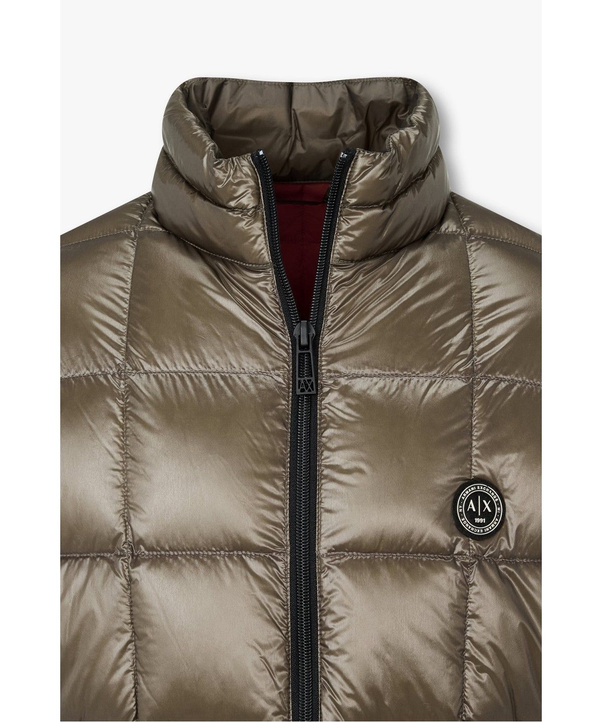 아르마니 익스체인지(ARMANI EXCHANGE) 남성 글로시 스퀘어 퀼팅 다운 패딩 자켓 _블론드_A416310013
