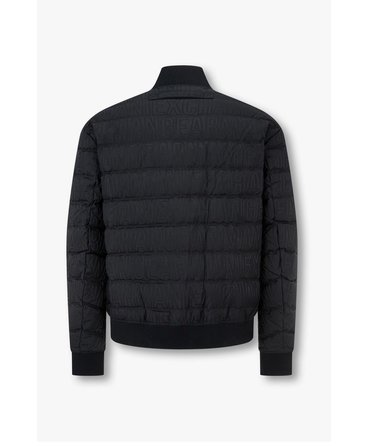 아르마니 익스체인지(ARMANI EXCHANGE) 남성 올오버 로고 퀼팅 다운 패딩 자켓 _블랙_A416310005