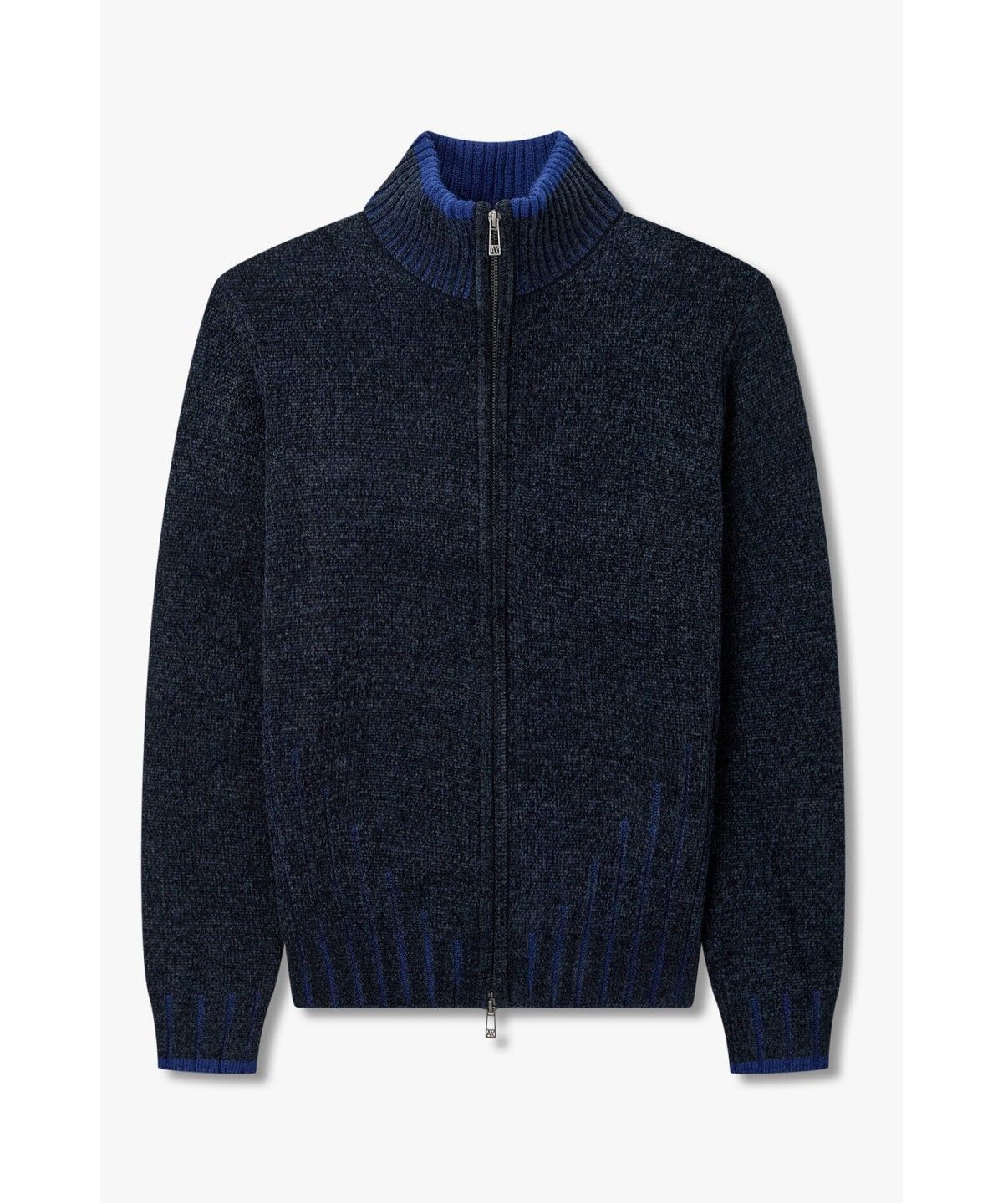 아르마니 익스체인지(ARMANI EXCHANGE) 남성 울 블렌드 하이넥 집업 가디건 _다크 네이비_A416332019