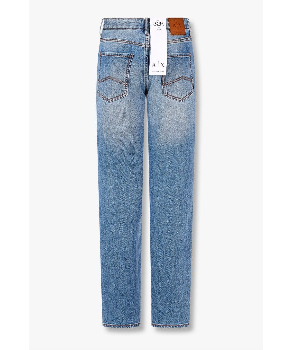 아르마니 익스체인지(ARMANI EXCHANGE) 남성 워시드 슬림 핏 데님 팬츠 _블루_A416340007