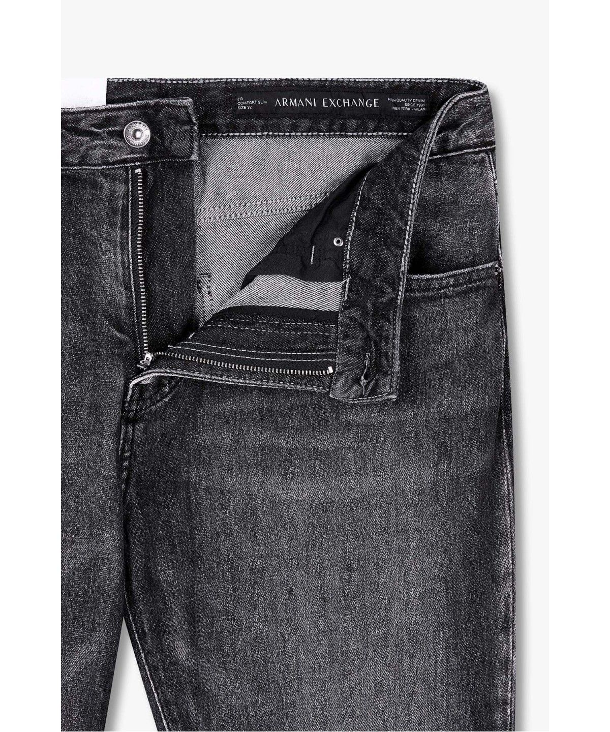 아르마니 익스체인지(ARMANI EXCHANGE) 남성 컴포트 슬림 핏 데님 팬츠 _워시드 블랙_A416340002