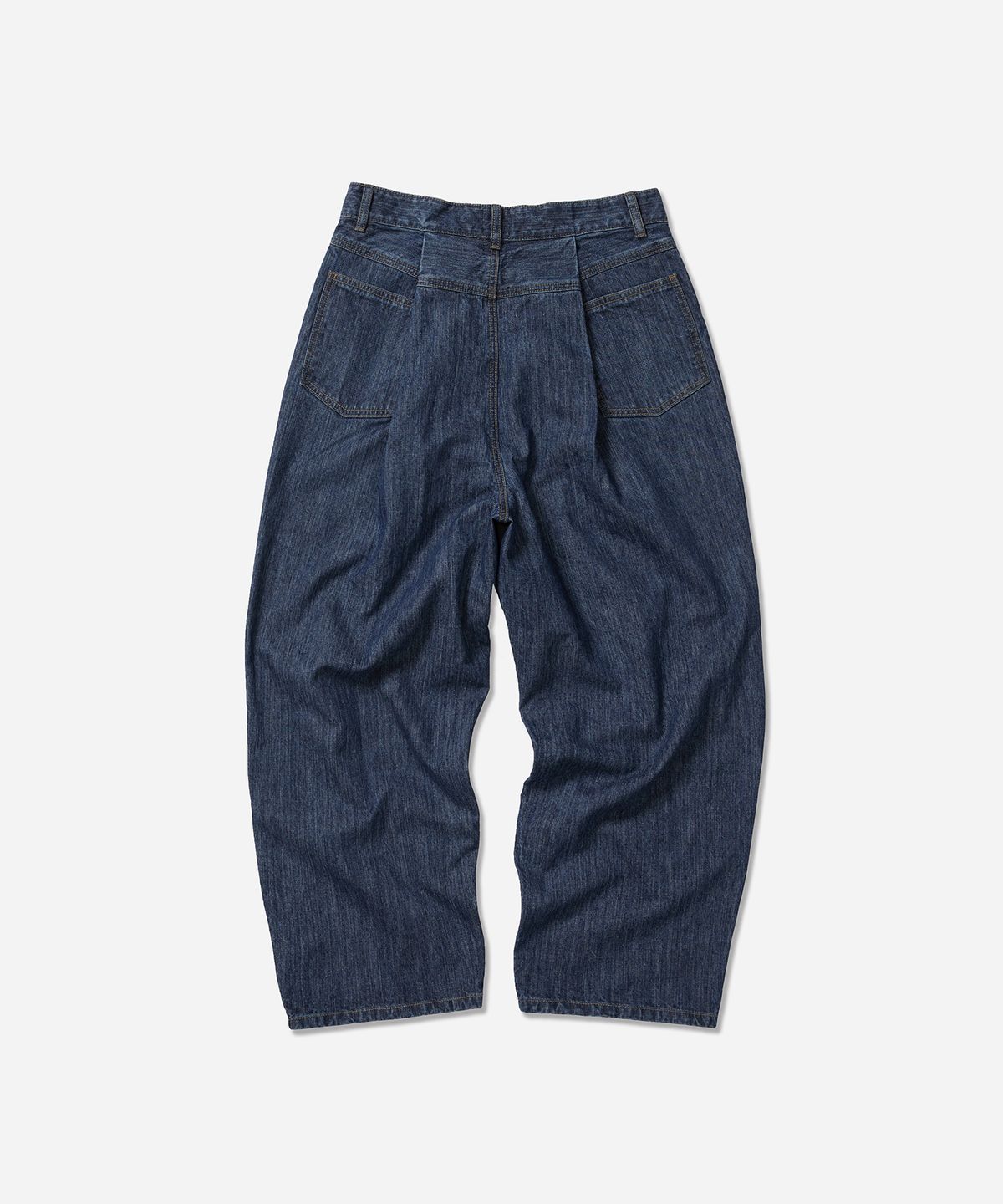 사일런트실러블(SILENTSYLLABLE) Fold back 4tuck denim pants / Deep blue
