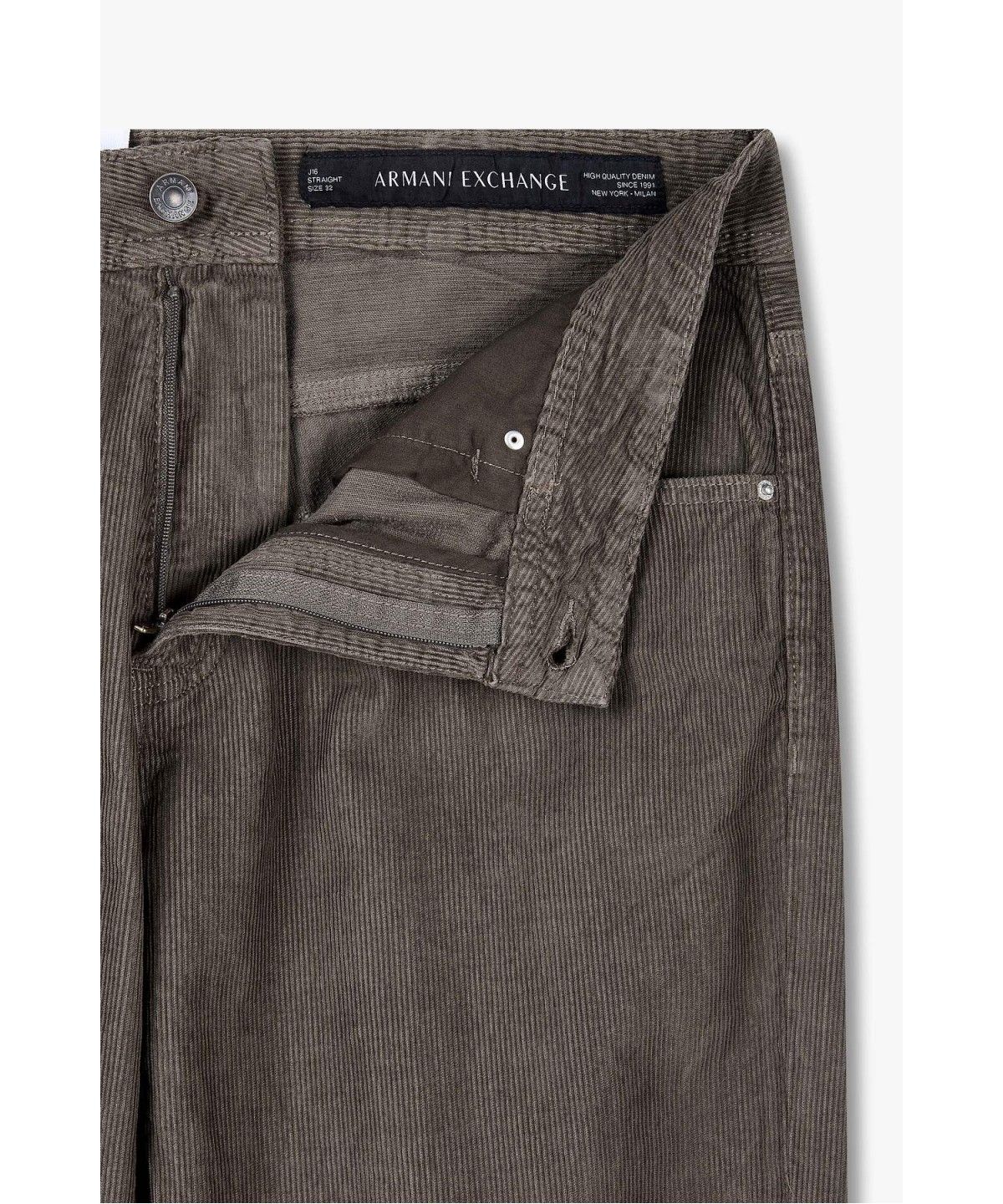 아르마니 익스체인지(ARMANI EXCHANGE) 남성 코듀로이 스트레이트 팬츠 _카키_A416340005