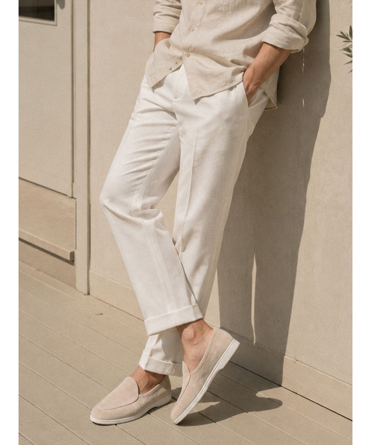 올클래식(ALLCLASSIC) Resort Belgian Loafers #4400W [Ivory suede]