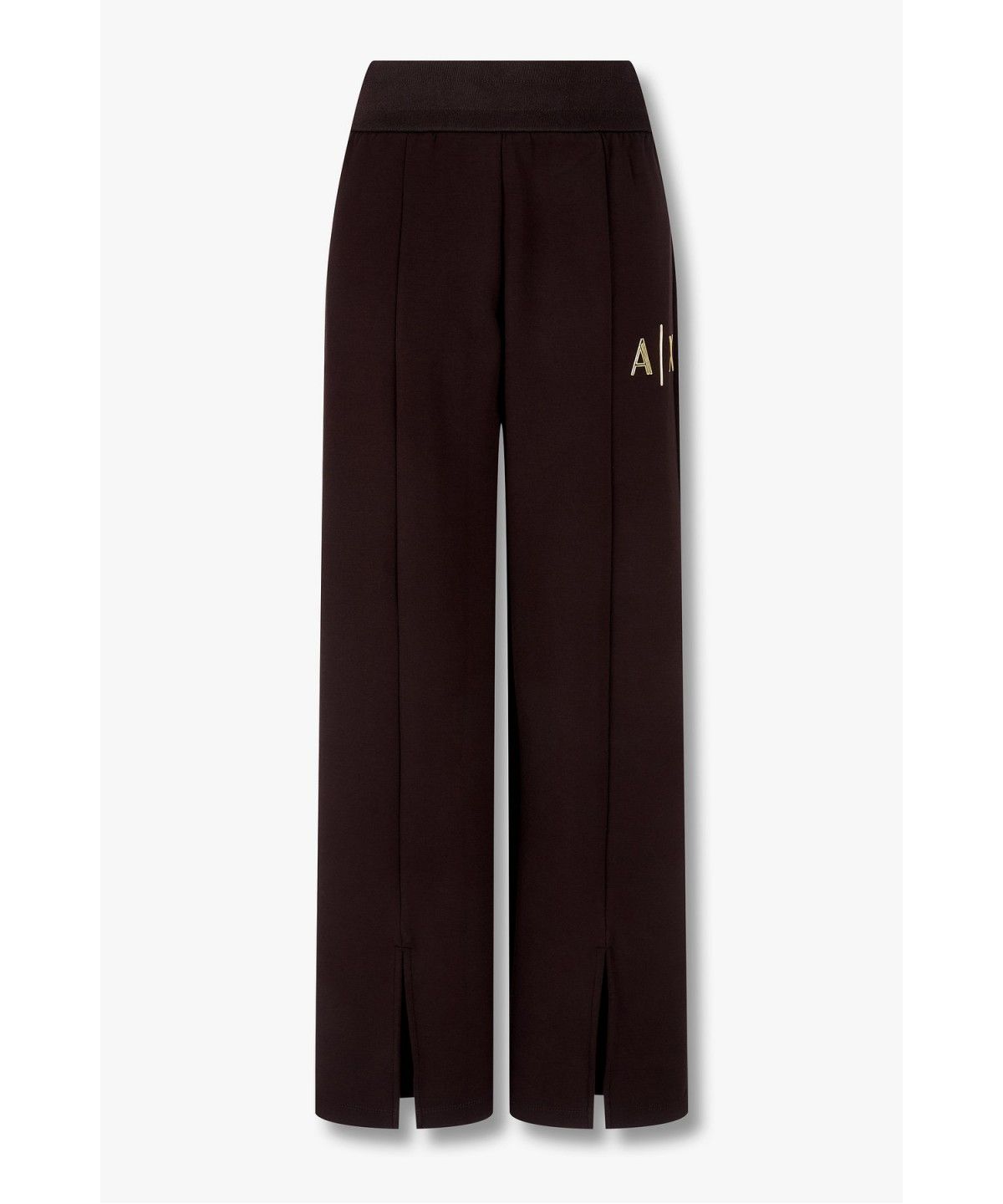 아르마니 익스체인지(ARMANI EXCHANGE) 여성 슬릿 헴 스트레치 밴딩 팬츠 _초코_A426341502