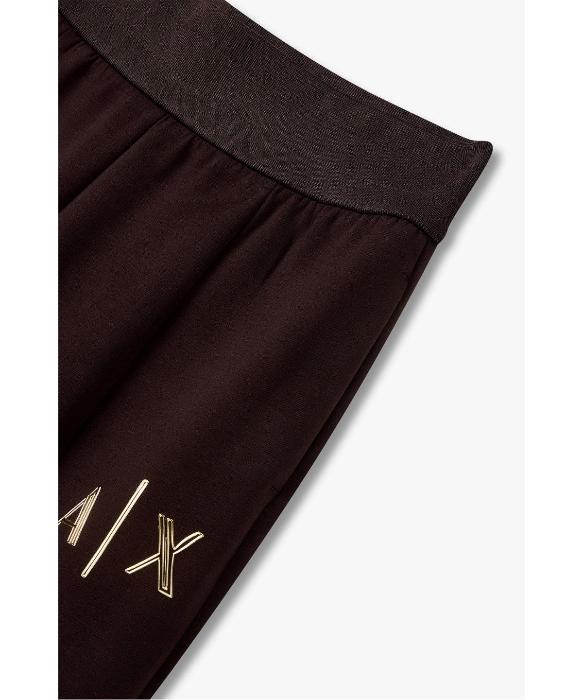 아르마니 익스체인지(ARMANI EXCHANGE) 여성 슬릿 헴 스트레치 밴딩 팬츠 _초코_A426341502
