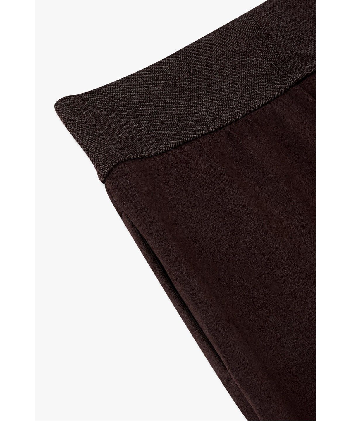 아르마니 익스체인지(ARMANI EXCHANGE) 여성 슬릿 헴 스트레치 밴딩 팬츠 _초코_A426341502