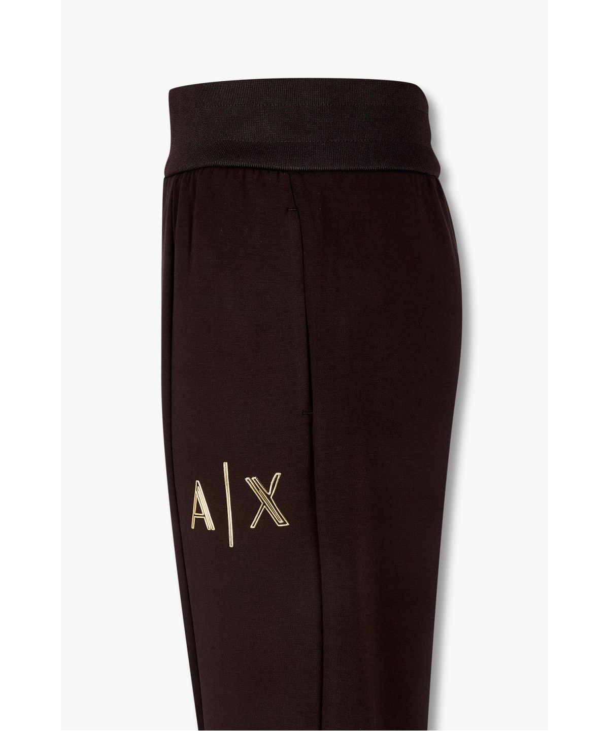 아르마니 익스체인지(ARMANI EXCHANGE) 여성 슬릿 헴 스트레치 밴딩 팬츠 _초코_A426341502