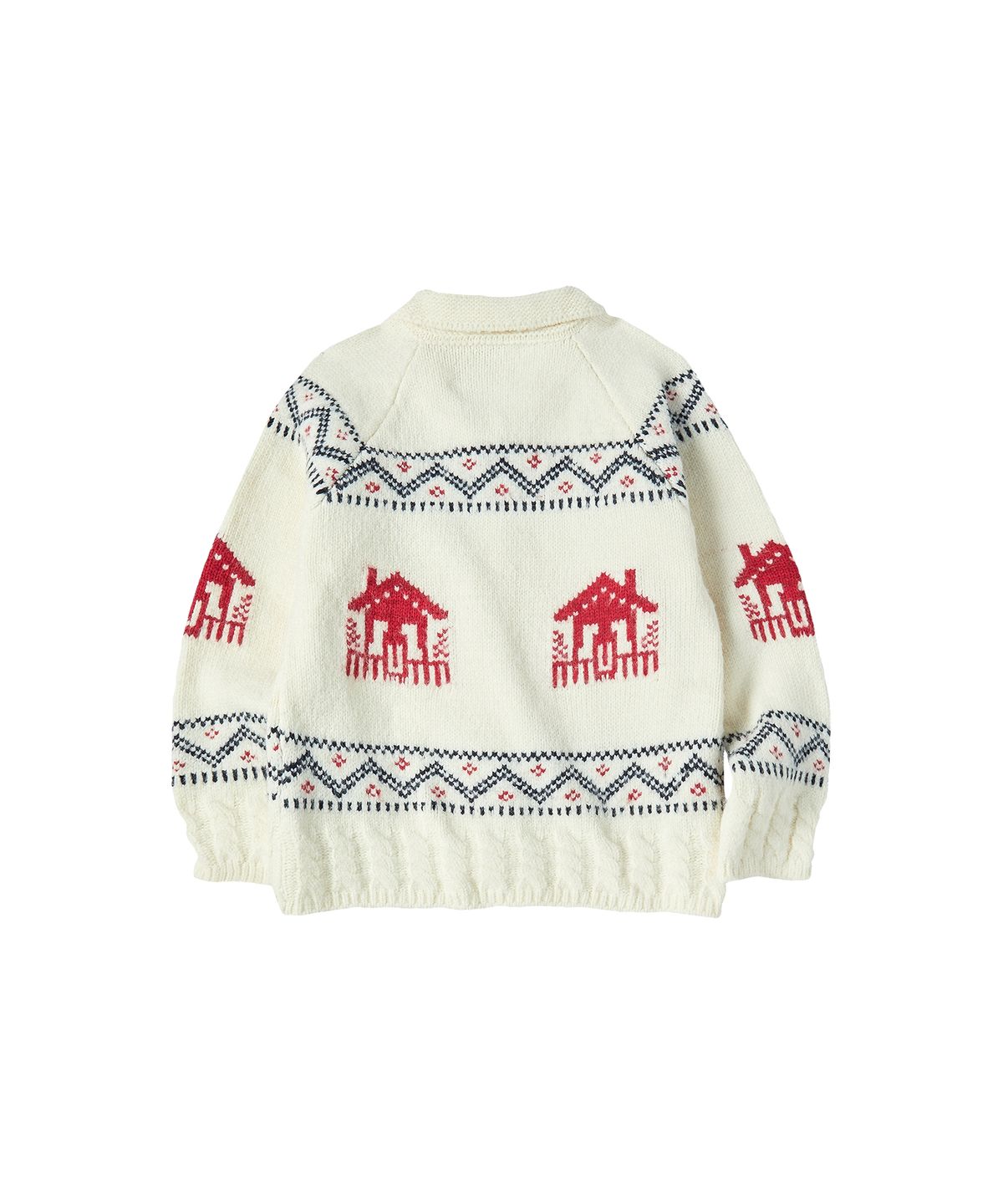 꼬모니노즈(COMONINOZ) W HOUSE NORDIC KNIT CARDIGAN [IVORY]