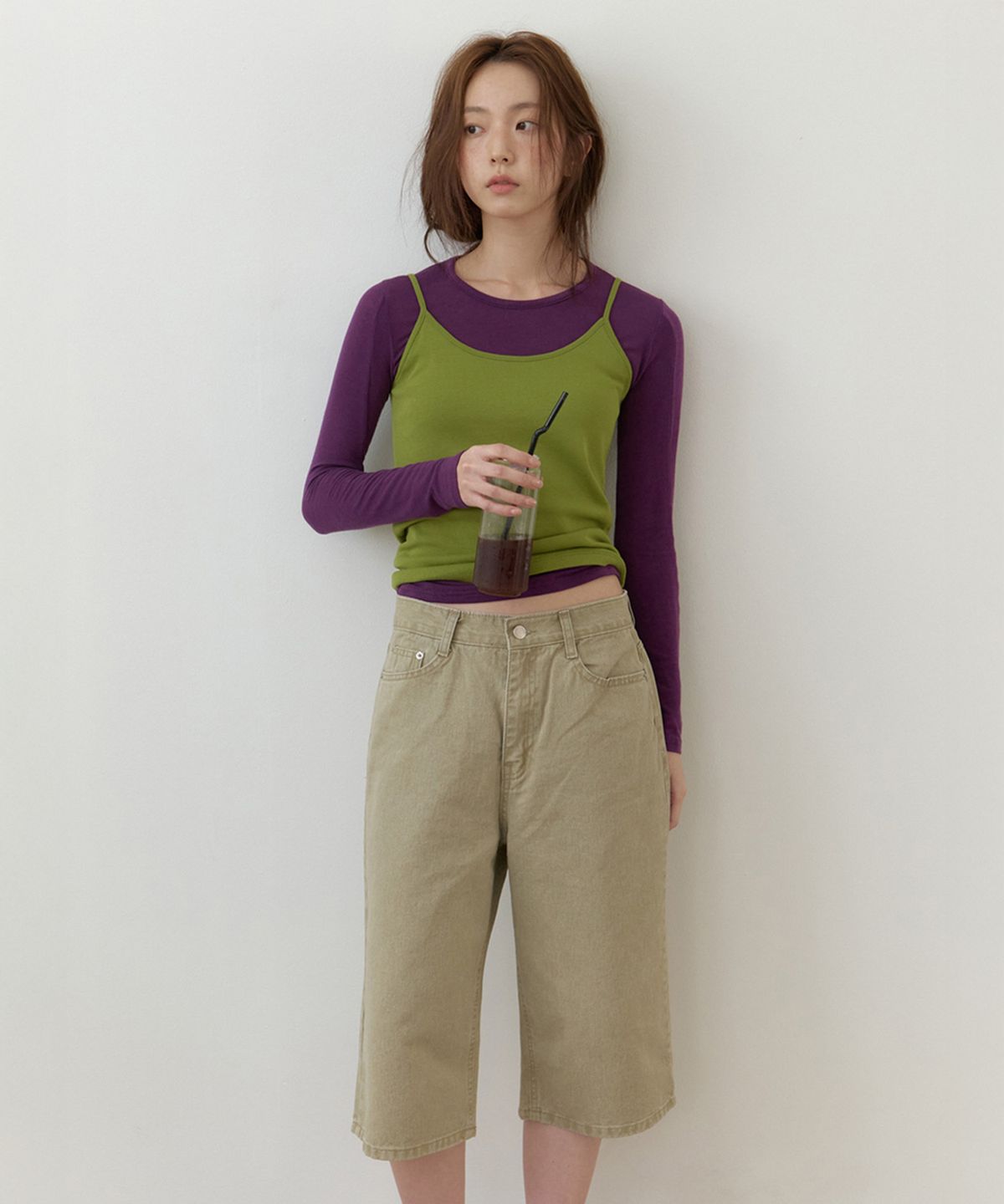 뮈르뮈르(MURMURE) 라브니 심볼 컬러 나시_Ravni Sleeveless _Olive Green