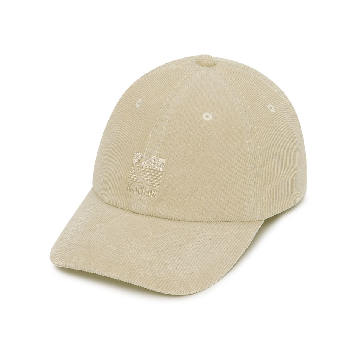코닥(KODAK) 코듀로이 워싱 로고 볼캡 IVORY