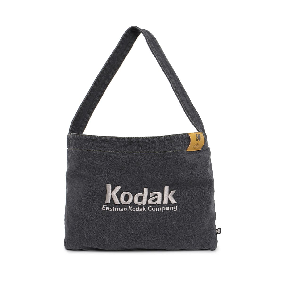코닥(KODAK) 데님 레더패치 라지 호보백 BLACK