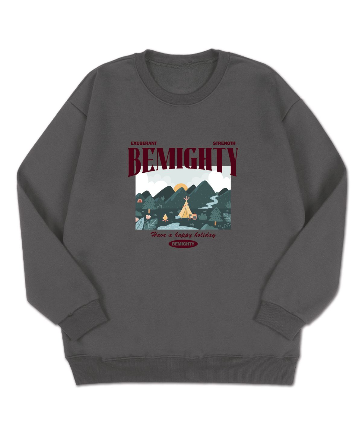 비마이티(BEMIGHTY) 마운틴 캠프 오버핏 특양면 스웨트셔츠