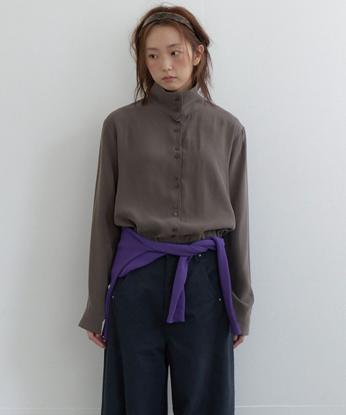뮈르뮈르(MURMURE) 마빈 세미 커브드 코튼 팬츠_Marvin Pants