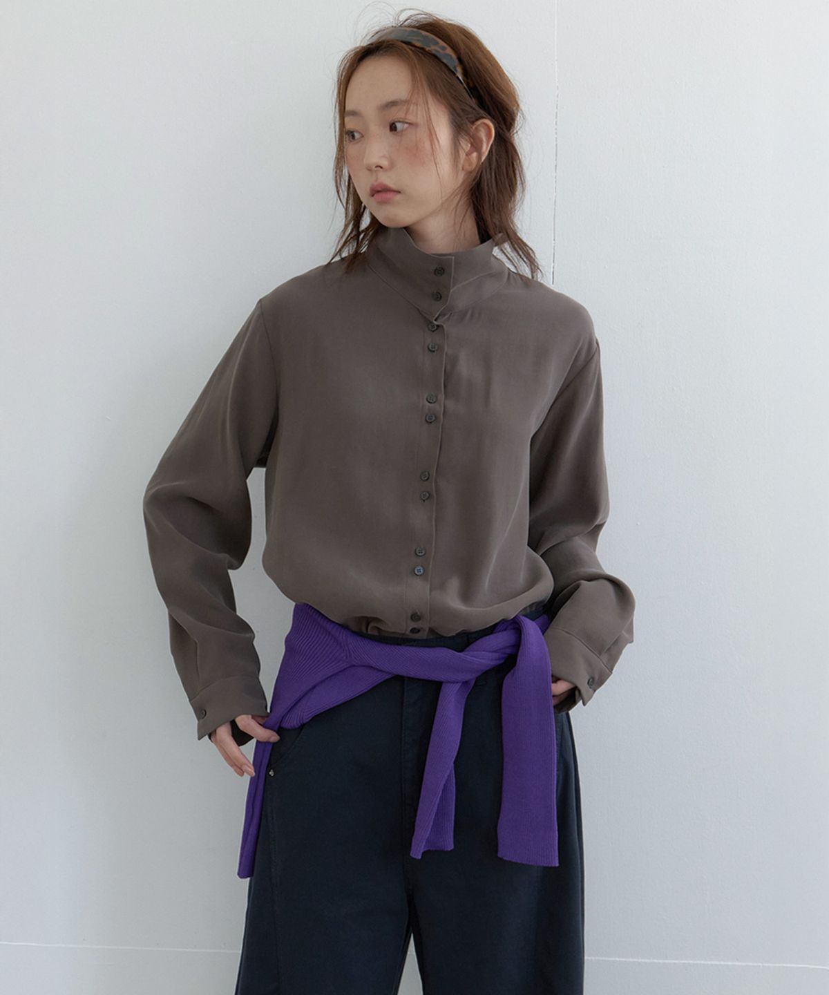 뮈르뮈르(MURMURE) 마빈 세미 커브드 코튼 팬츠_Marvin Pants