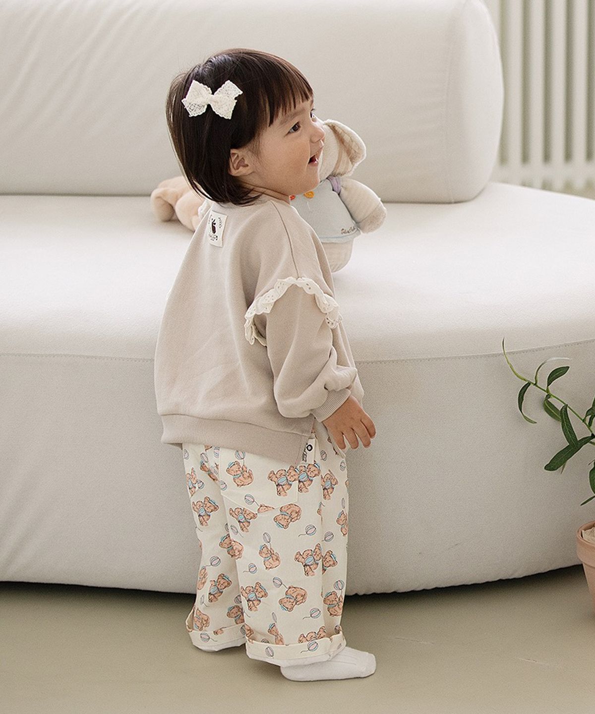 아림클로젯(ARIMCLOSET) 토끼 가족과 곰돌이 가족과 함께하는 귀여운 날이죠- 아기 애니멀 팬츠