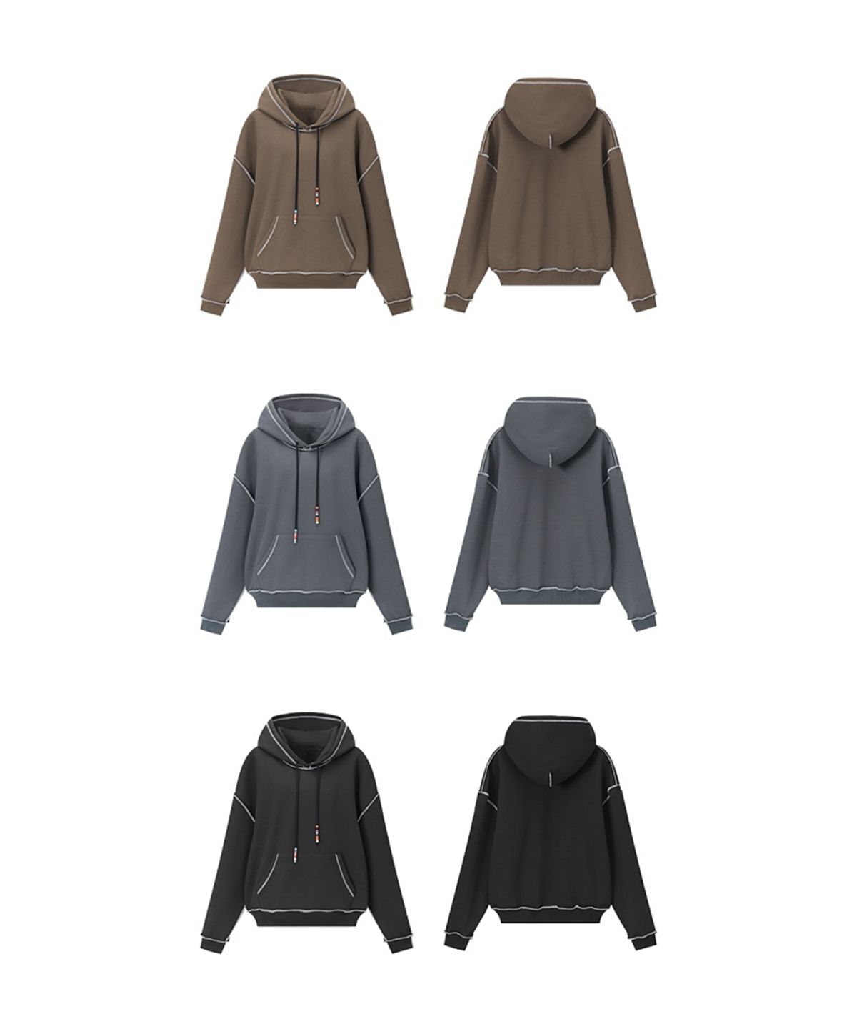 버튼서울(BUTTON SEOUL) 비즈 스트링 와플 후드 (3 COLOR)