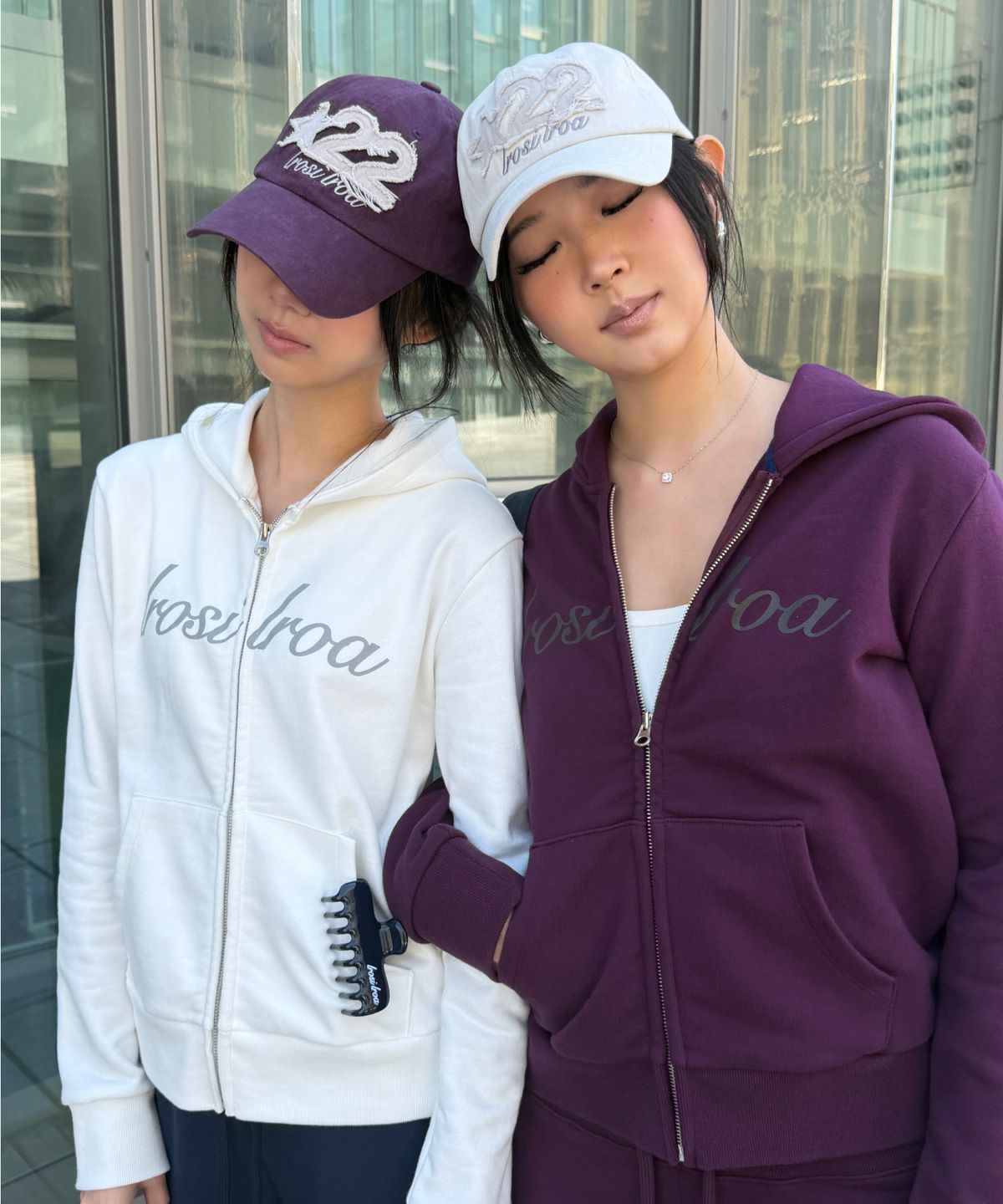 이로시 이로아(IROSI IROA) [Set] IR Lettering Slim Hoodie Set up (5 Color)