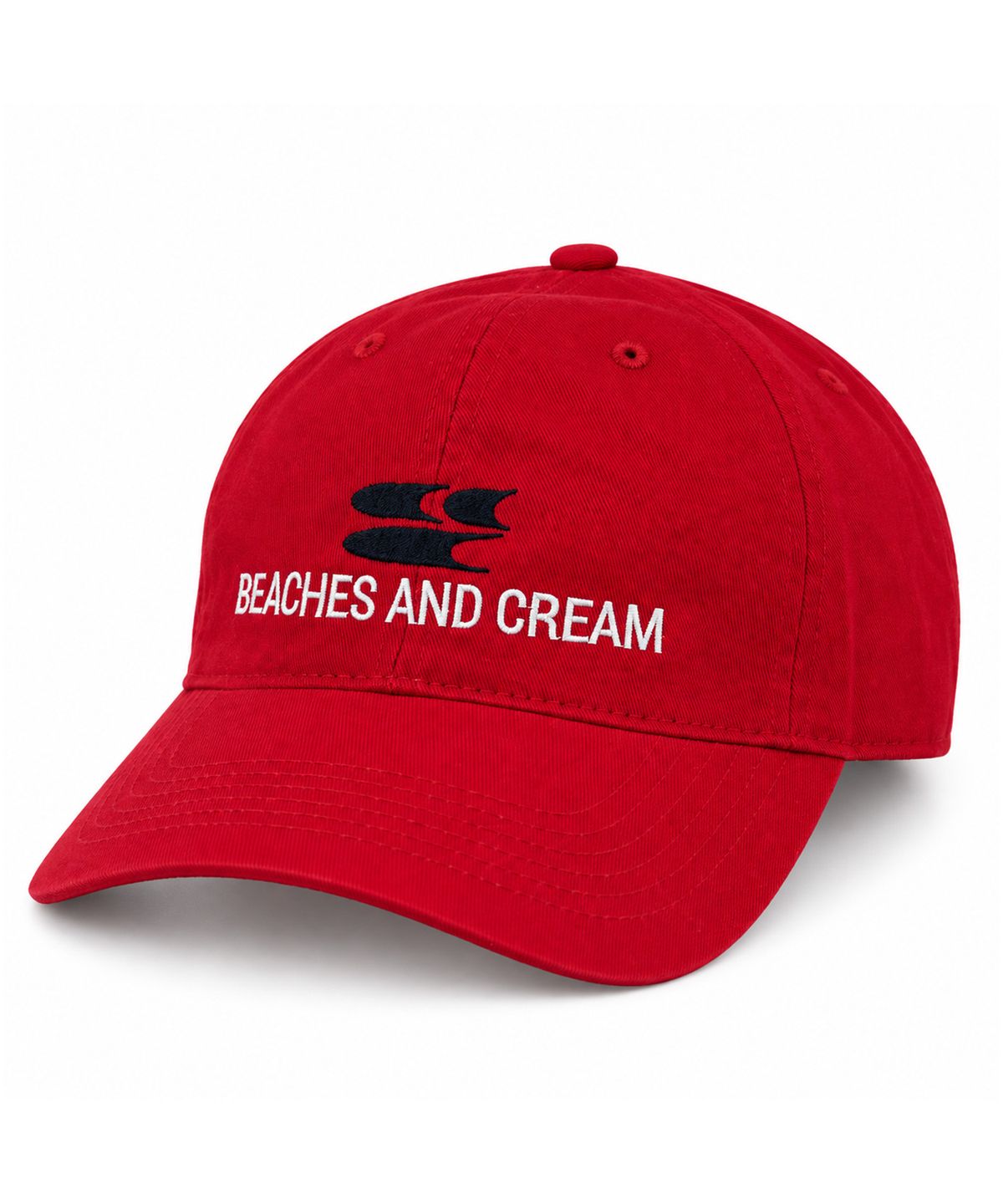 비치스앤크림(BEACHESANDCREAM) Surf Symbol Washing Ball cap-red
