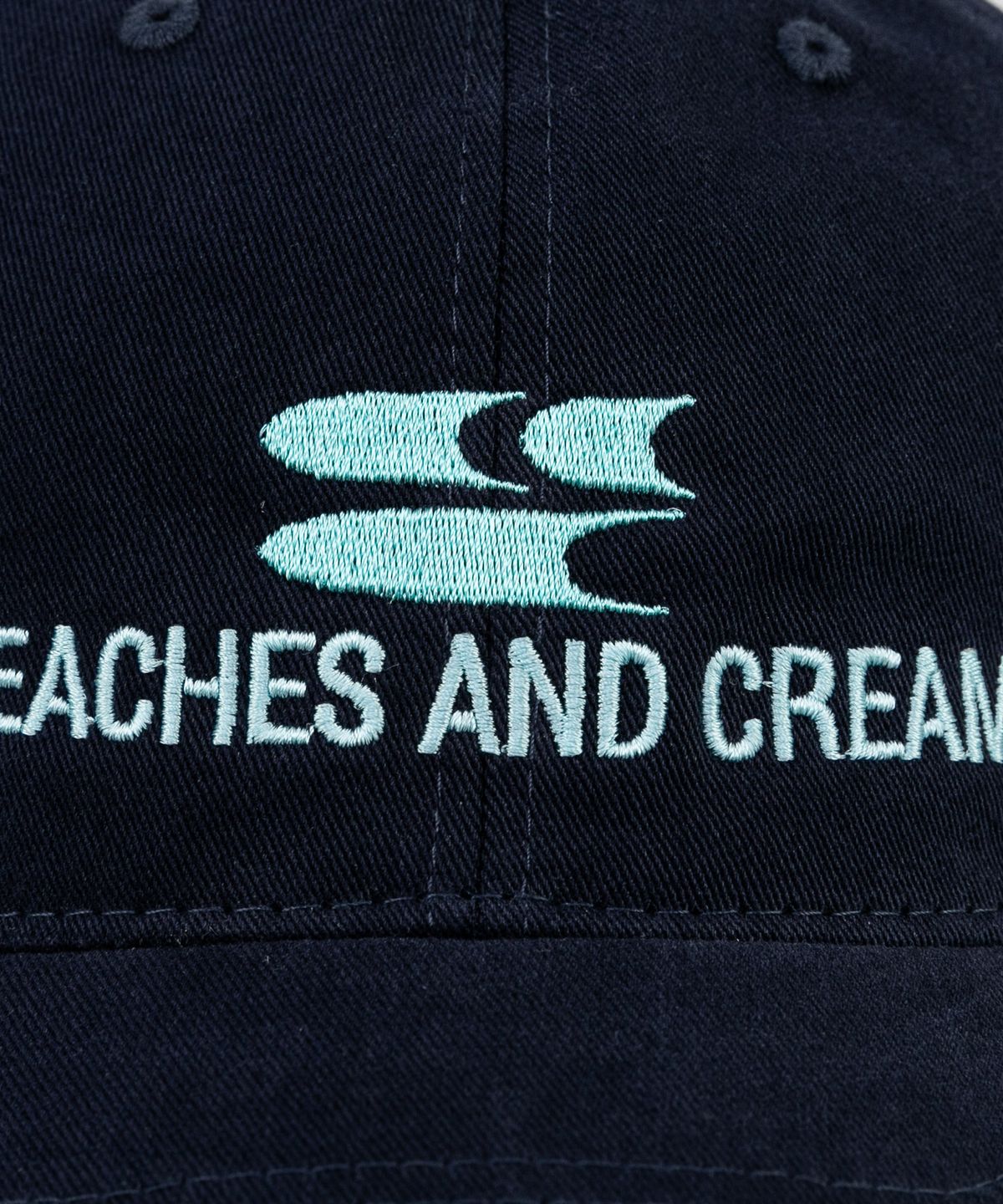 비치스앤크림(BEACHESANDCREAM) Surf Symbol Washing Ball cap-navy