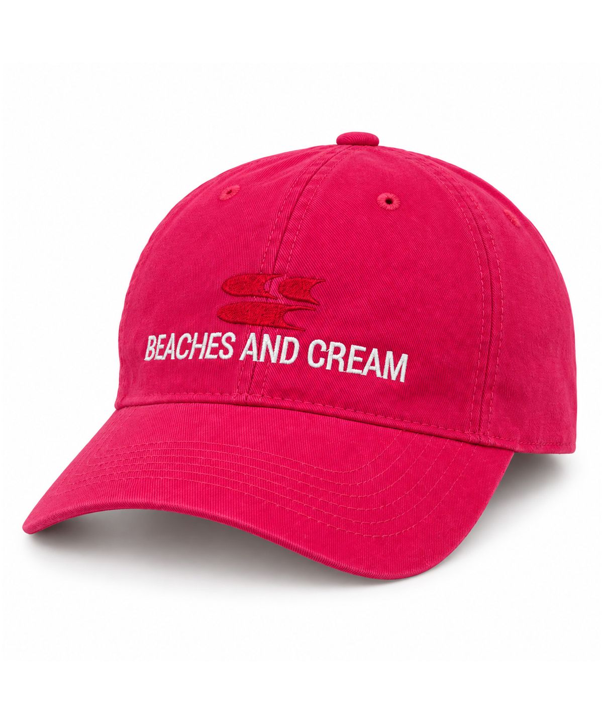 비치스앤크림(BEACHESANDCREAM) Surf Symbol Washing Ball cap-hot pink