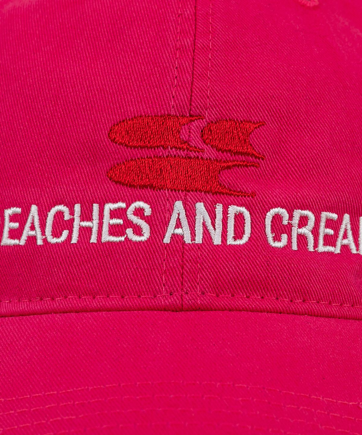 비치스앤크림(BEACHESANDCREAM) Surf Symbol Washing Ball cap-hot pink