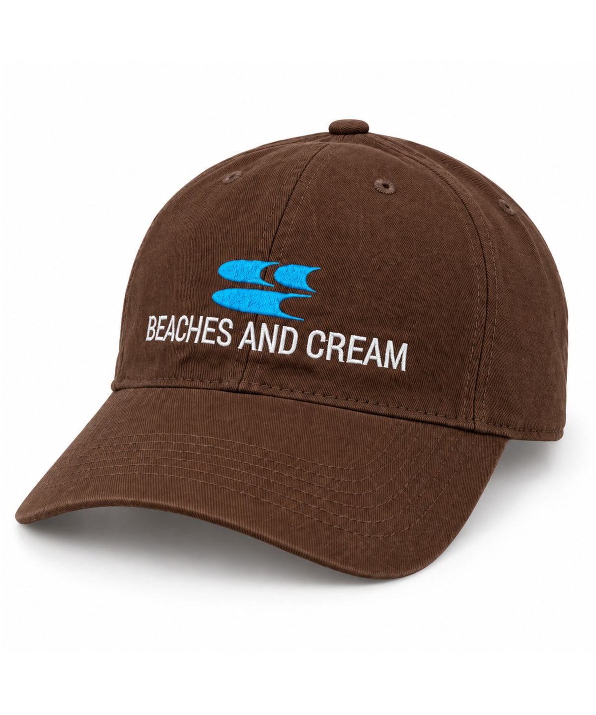 비치스앤크림(BEACHESANDCREAM) Surf Symbol Washing Ball cap-brown