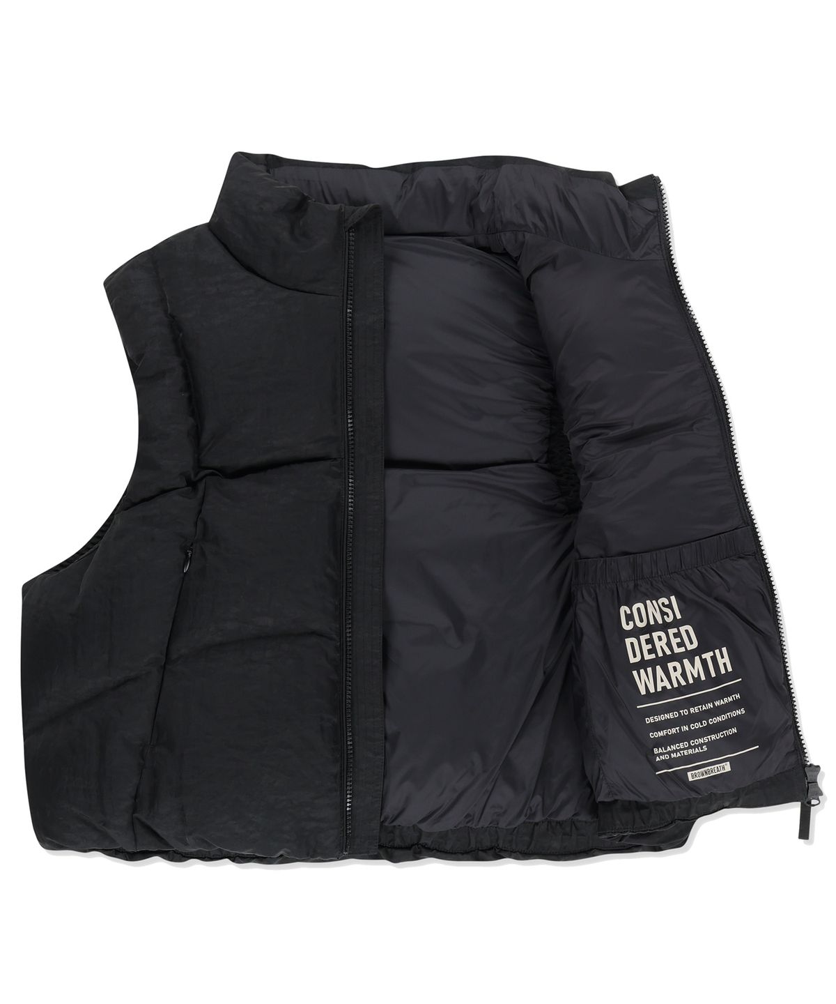 브라운브레스(BROWNBREATH) W GLOSSY CROP DOWN VEST