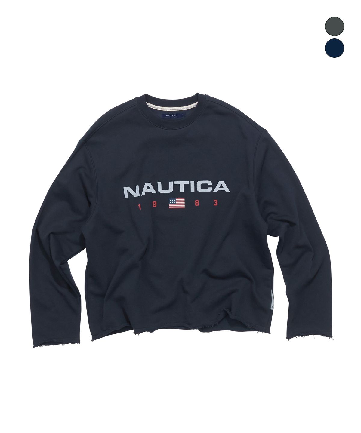 노티카(NAUTICA) 83플래그 크롭 스웨트셔츠(2colors) NSW6116