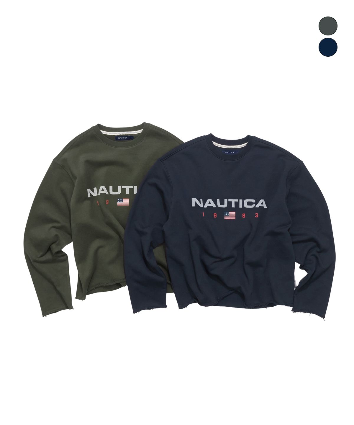 노티카(NAUTICA) 83플래그 크롭 스웨트셔츠(2colors) NSW6116