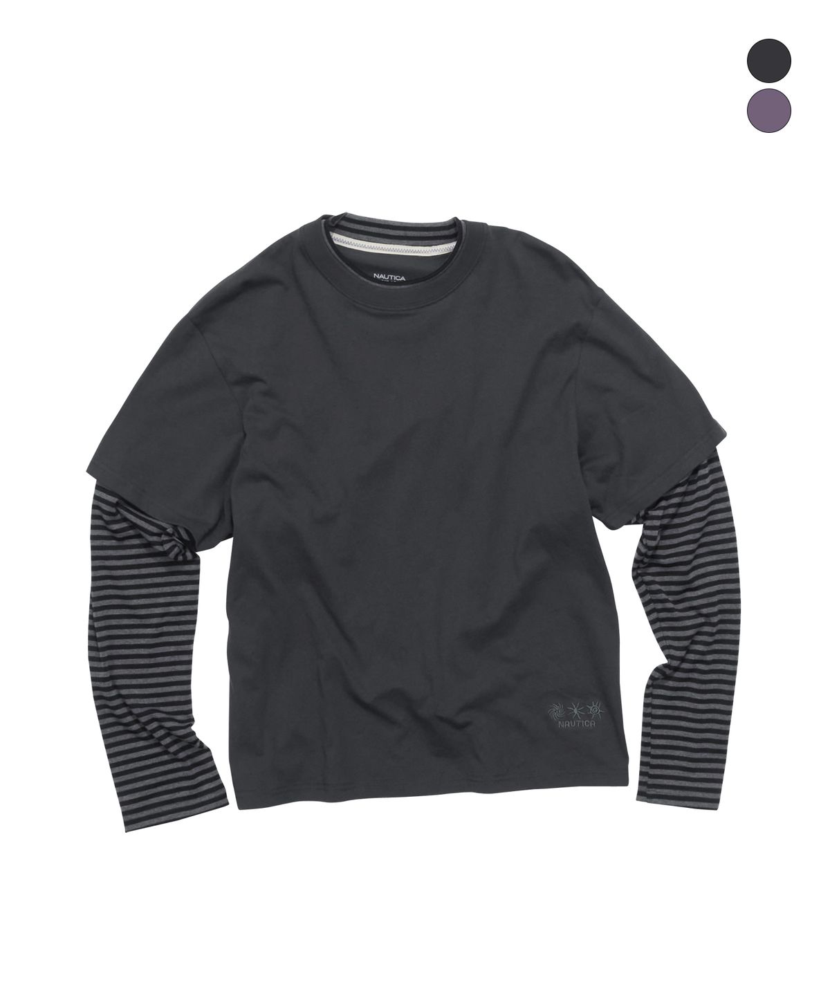 노티카(NAUTICA) 오션 토템 레이어드 롱슬리브 티셔츠(2colors) NTL6126