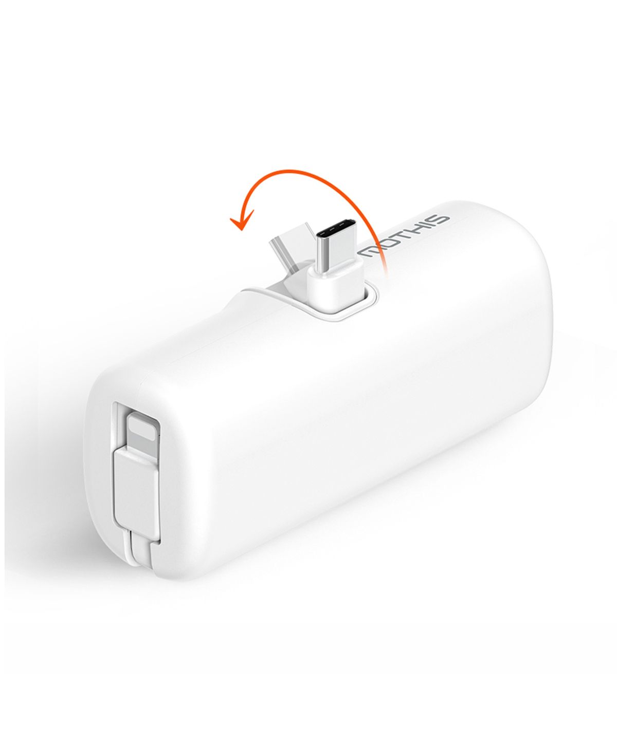 타이탄(TITAN) 접이식 도킹형 미니 C타입 일체형 보조배터리 8핀 케이블 동시충전 5000mAh