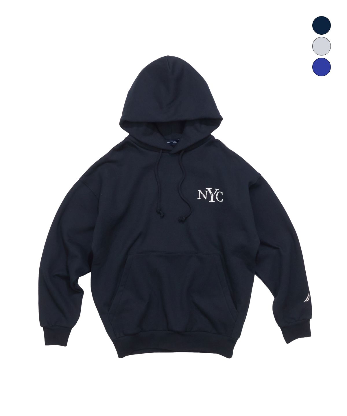 노티카(NAUTICA) NYC 로고 풀오버 후디(기모)(3colors) JHD6196