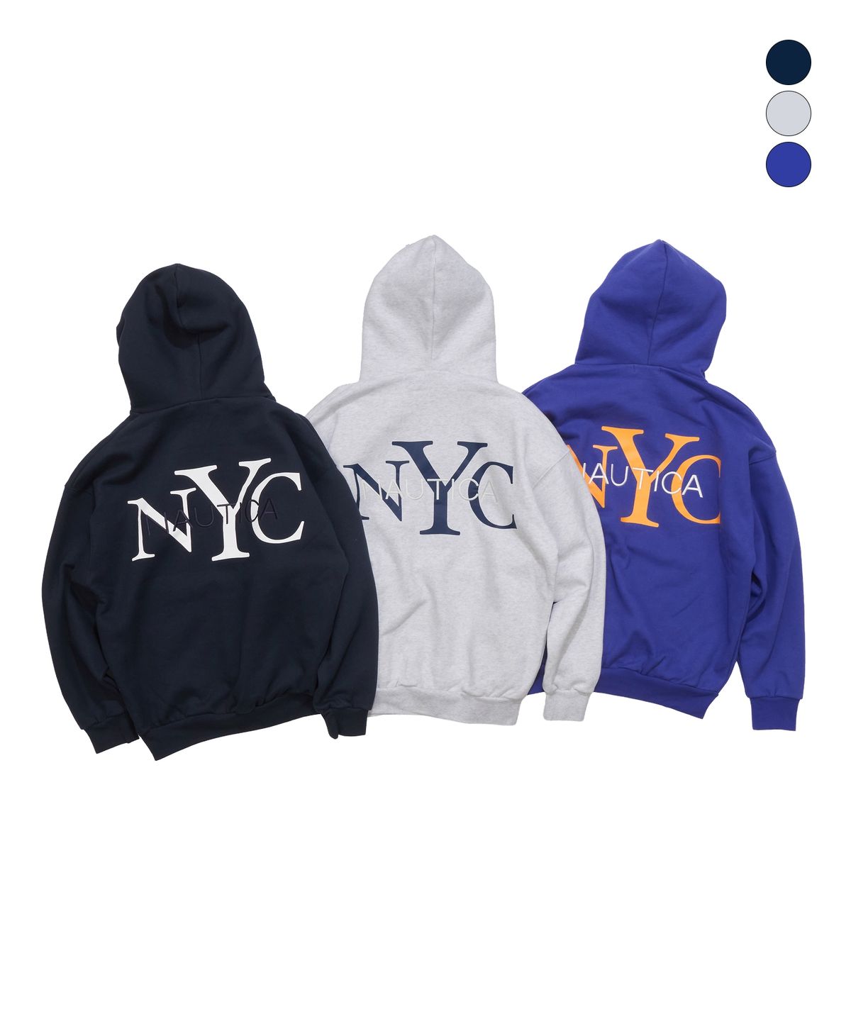 노티카(NAUTICA) NYC 로고 풀오버 후디(기모)(3colors) JHD6196