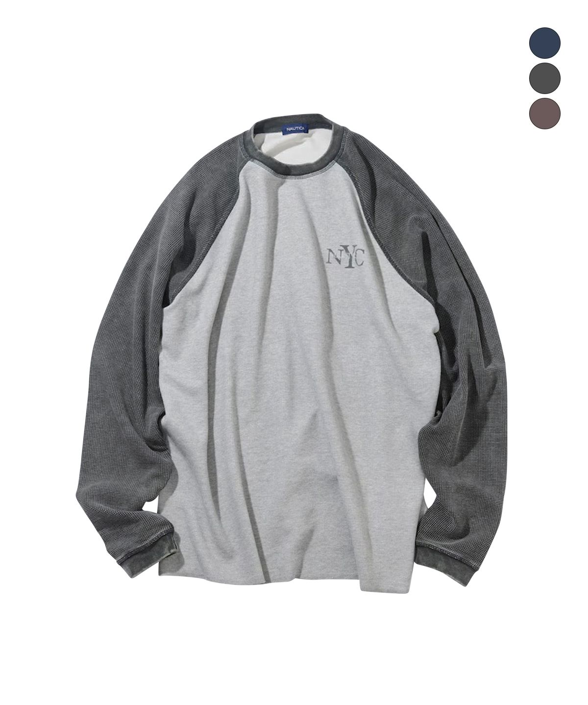 노티카(NAUTICA) NYC 와플 래글런 롱슬리브 티셔츠(3colors) JTL6206