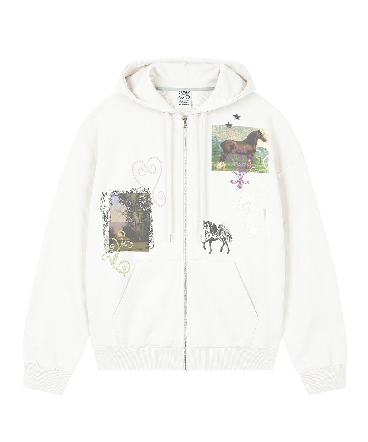 그레이버(GRAVER) [UNISEX]HOREY 후드집업_Yellow