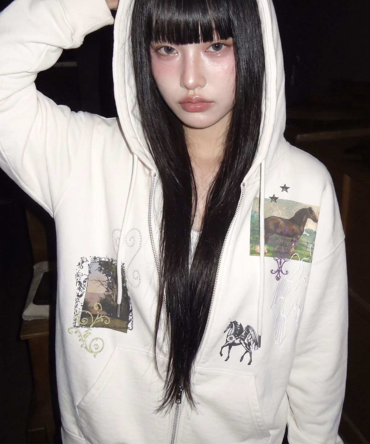 그레이버(GRAVER) [UNISEX]HOREY 후드집업_Yellow